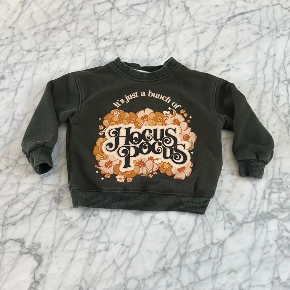 MINIMALIST FOLK CO Sweatshirt Hocus Pocus Sz 1-2Y